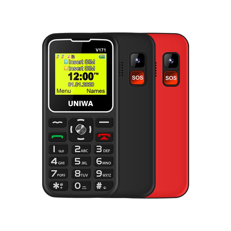 UNIWA 2G 1.8 Inch Full Touch Keypad GSM Built-in 1000mAh Big Battery 2 SIM Card 2 Standby Mobile Phone with Touch Keypad
