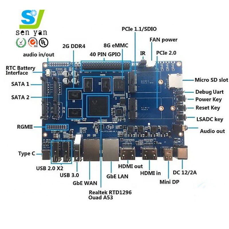 Customized Pcba 2 Lan Poe Openwrt 4G Wifi Wireless Router With Sim Card Pcb Printed Circuit Board
