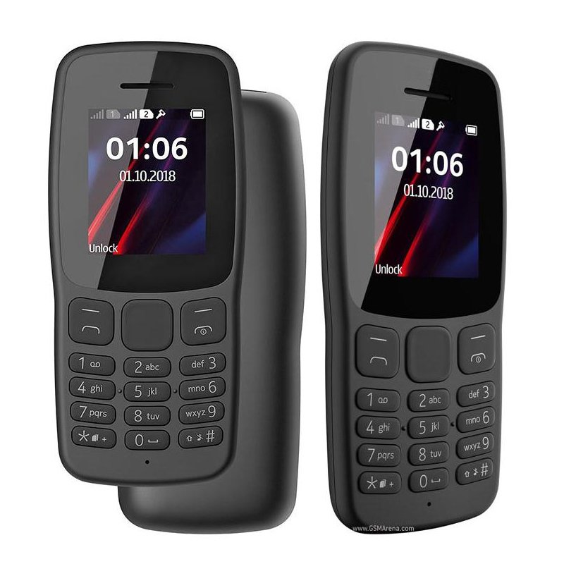second-hand mobile phone for NOKIA 106(2018 version) dual sim keyboard bar feature telephone brand new keypad good quality