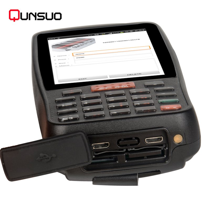 Qunsuo Android 9.0 terminal bluetooth touch screen android nfc reader 4g rugged PDA mobile scanner with keypad