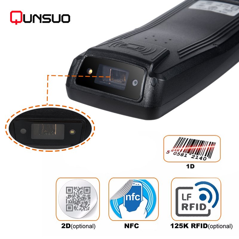 Qunsuo Android 9.0 terminal bluetooth touch screen android nfc reader 4g rugged PDA mobile scanner with keypad