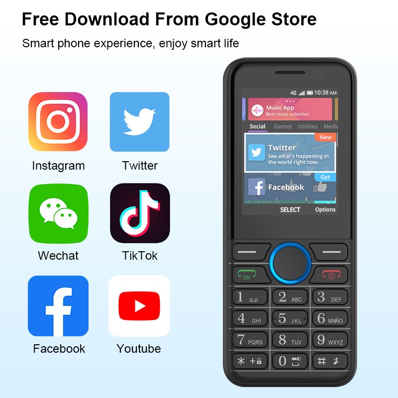 Cheap China Factory Supplied High Quality Feature Keypad Mobile Mp3/Mp4 Audio Video Calls 3G Phones Button Mobile Phone