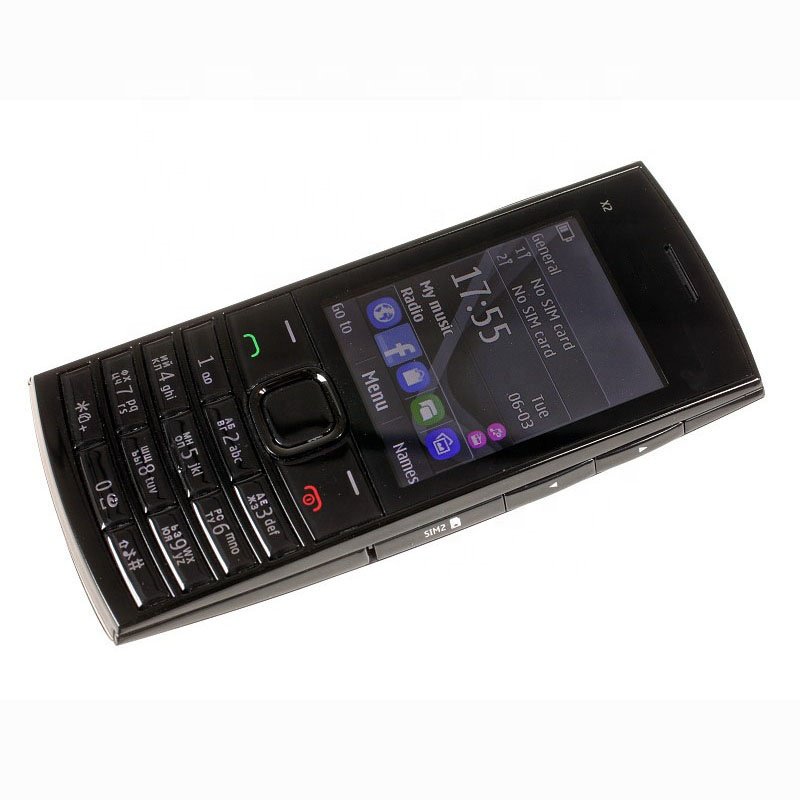 For X2-02 Unlocked Cell Phone Single Core Java FM radio Dual SIM Simple X2 Mobile Phones