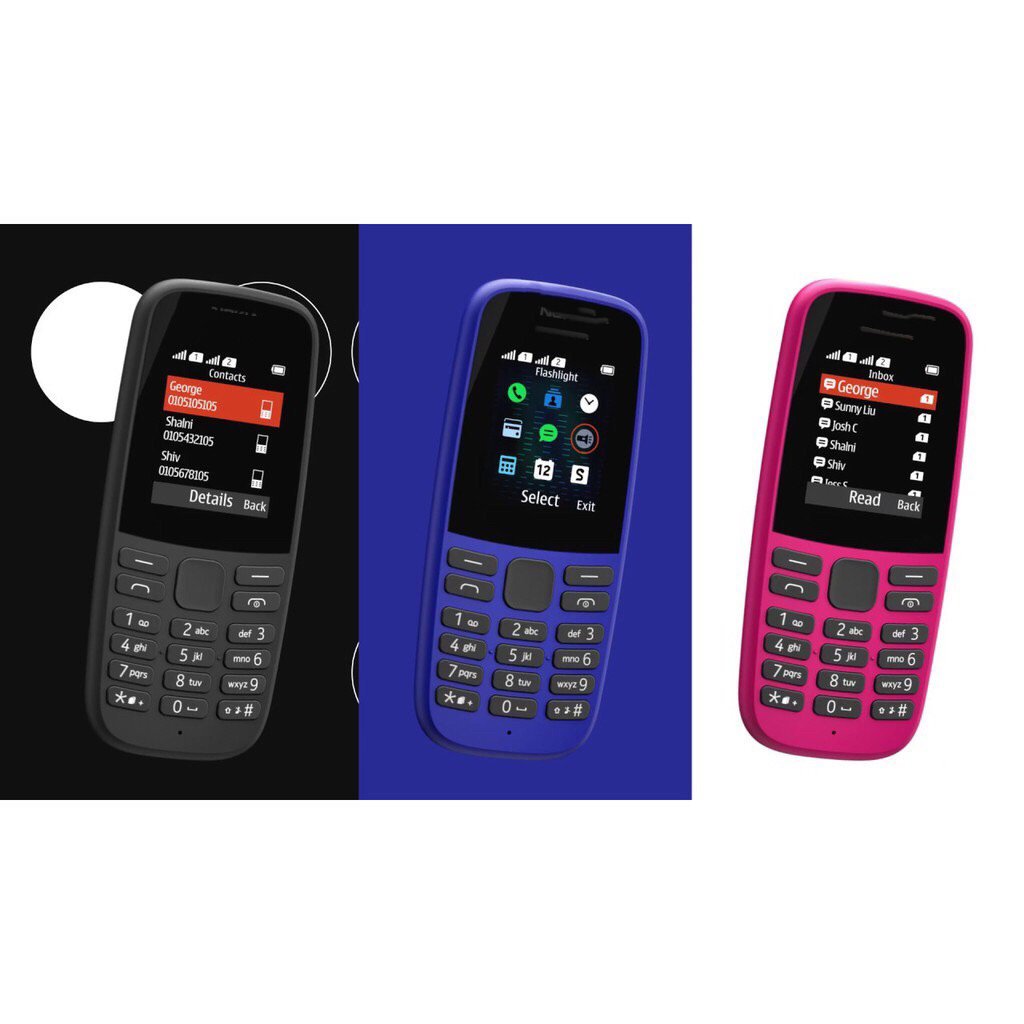 Wholesale 1:1 mobile phone 105 2019 2G 2MP dual sim card elderly student value straight button mobile phone