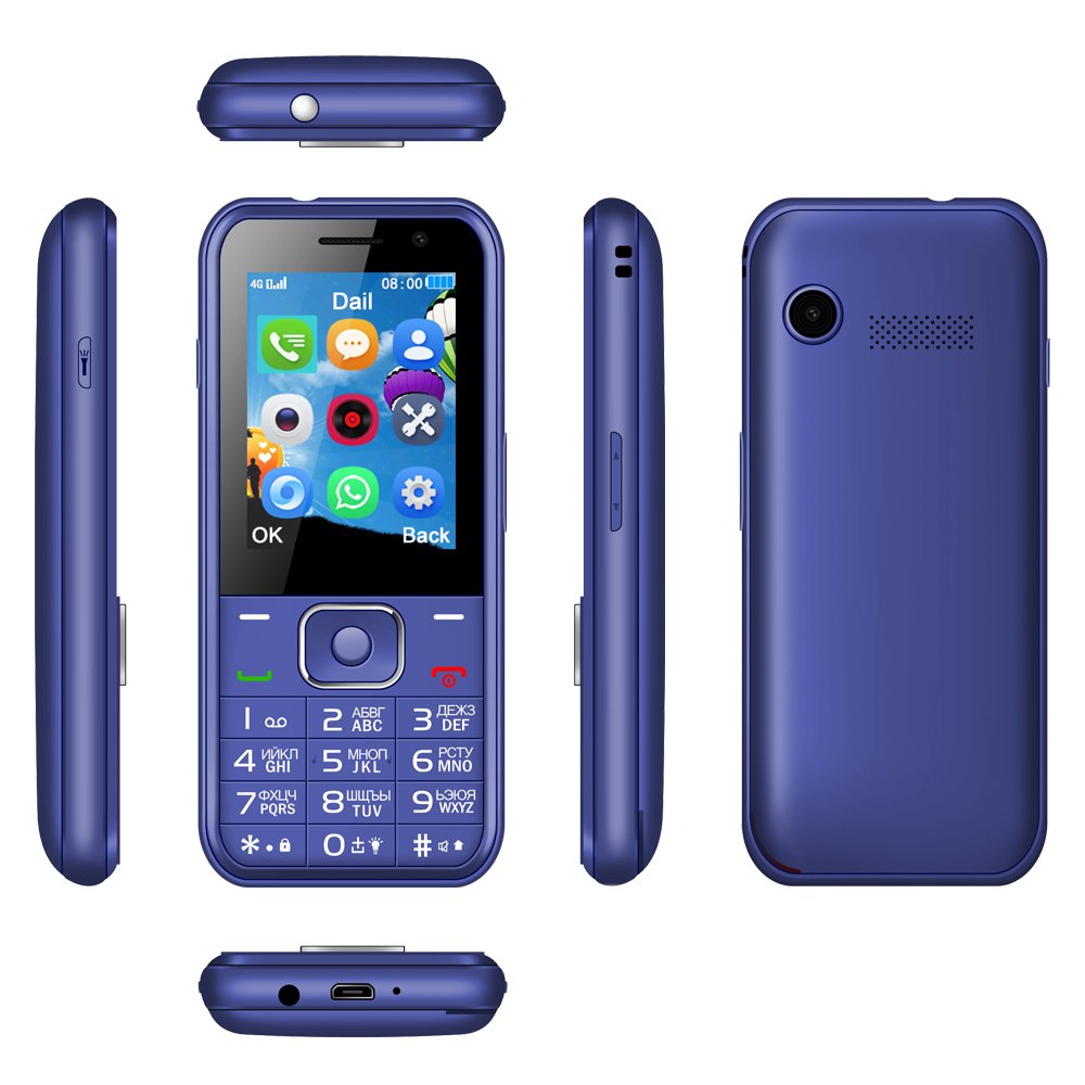 2023 hot selling brand high-quality sturdy MI qin1s + big button 4G feature phone, with GPS function, with camera