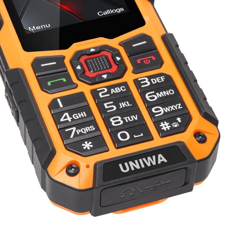 UNIWA S9 2.4 Inch Screen IP68 Waterproof 3000mAh Big Battery 4G Keypad Feature Rugged Phone