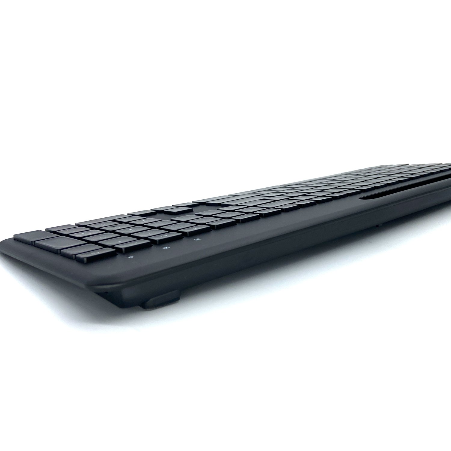 New Model 1600mA Rechargeable Office Full Size Free Samples English Qwerty BT Multi Device LED Keyboard For Mobile Phones