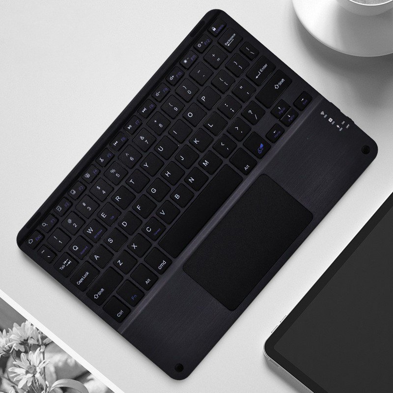 Wireless Keyboard With Touch Pad Slim Touchpad BT Keyboard Backlit Tablet PC Mobile Phone Laptop Keyboard Trackpad Keypad