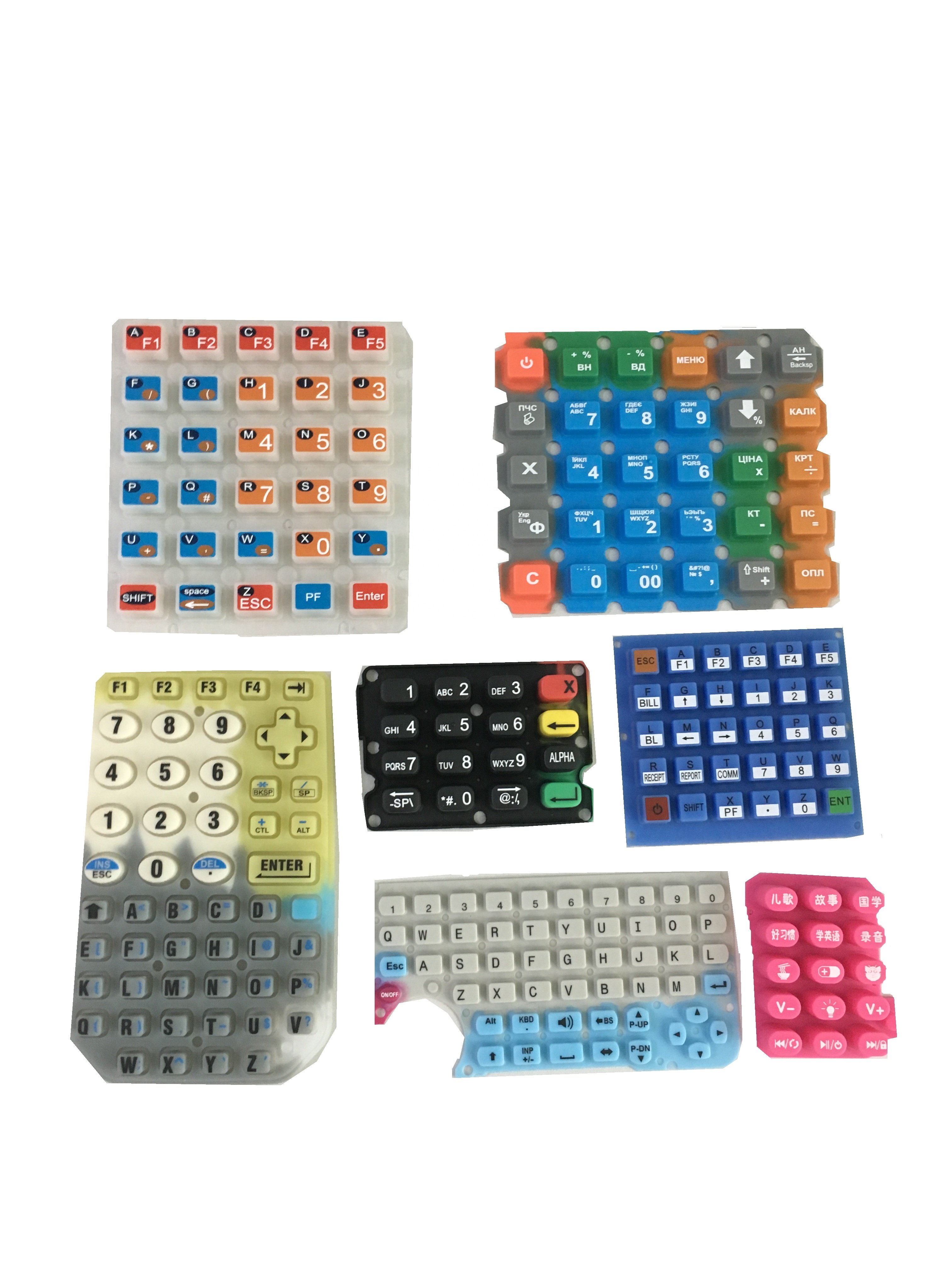 Push Button Supply All Kinds of Silicone Customized Pantone Silicone Rubber Keypad Custom Calculator,mobile Phone Plastic Keypad