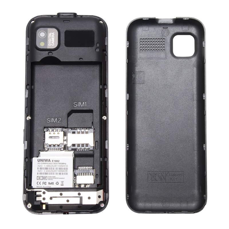 Senior Phone UNIWA E1802 Standard 25BI Battery New Keypad Small Phone Mobile