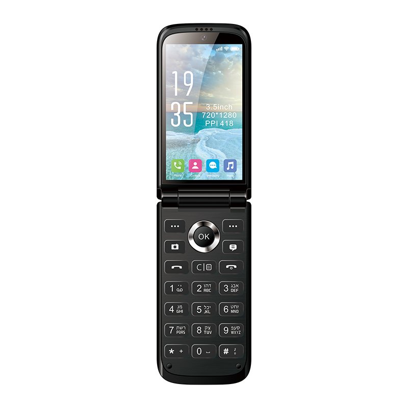Multifunctional Strong Housing High Definition 720*1280 3.5 Inch Round Shape Display Flip LTE 4G Fold Cordless Phones