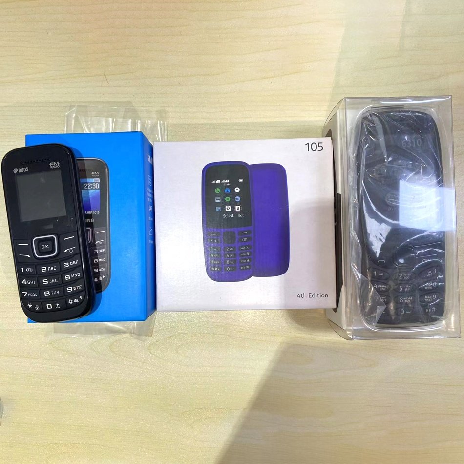 Wholesale Cheap keypad cellphone 105 2019 Dual SIM GSM Bar feature phone mobile phones 106 110 210 6310