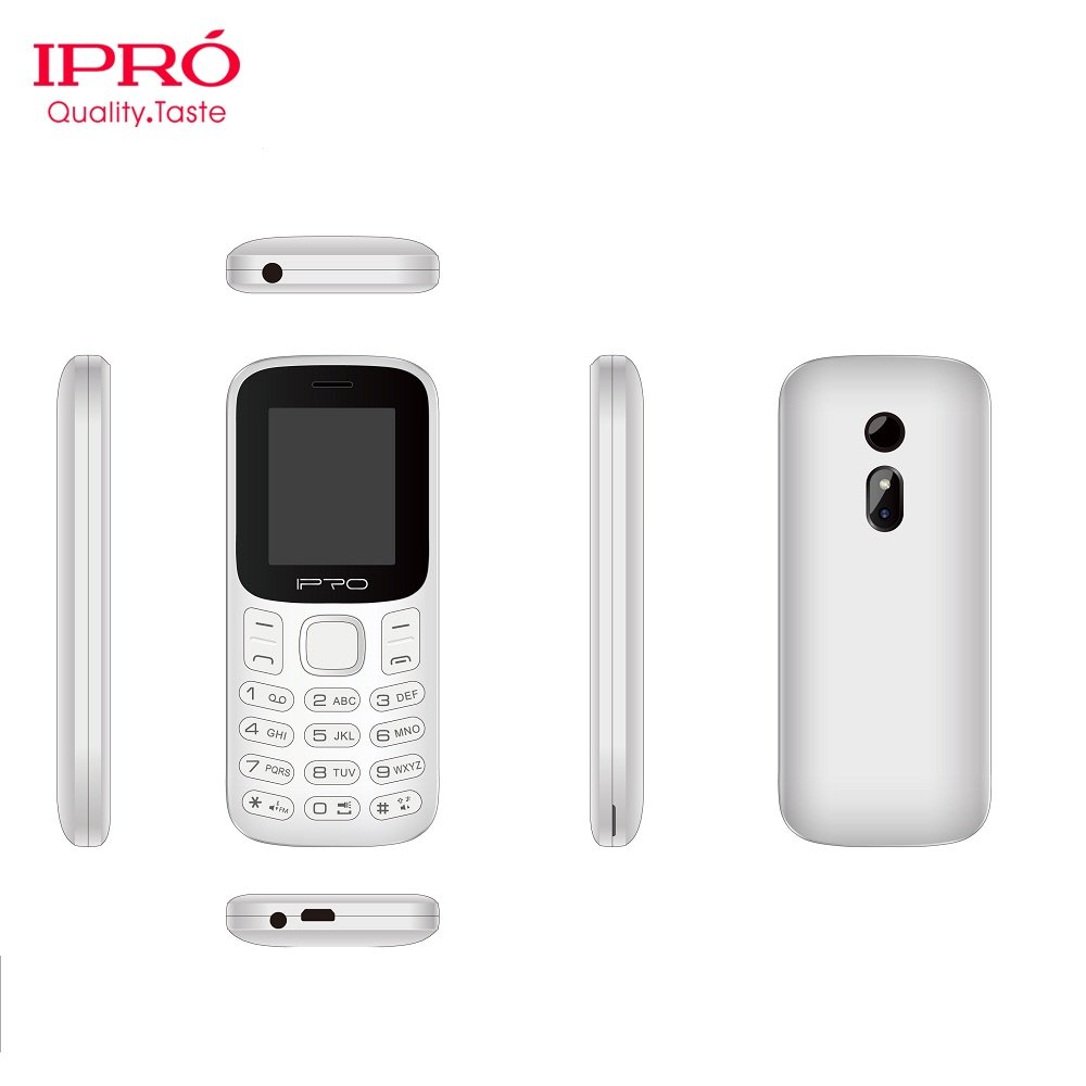 Hot sale Ipro new 2g cell phone 1.77inch screen support gsm keypad OEM export small senior feature phone