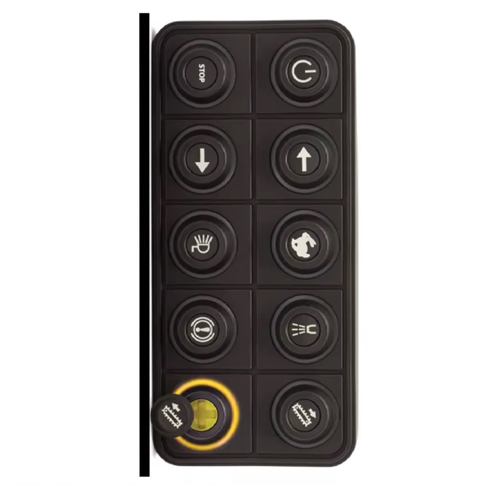 2x5 RGB Illuminated Keypad with Blank Icons Customizable LED Button Panel