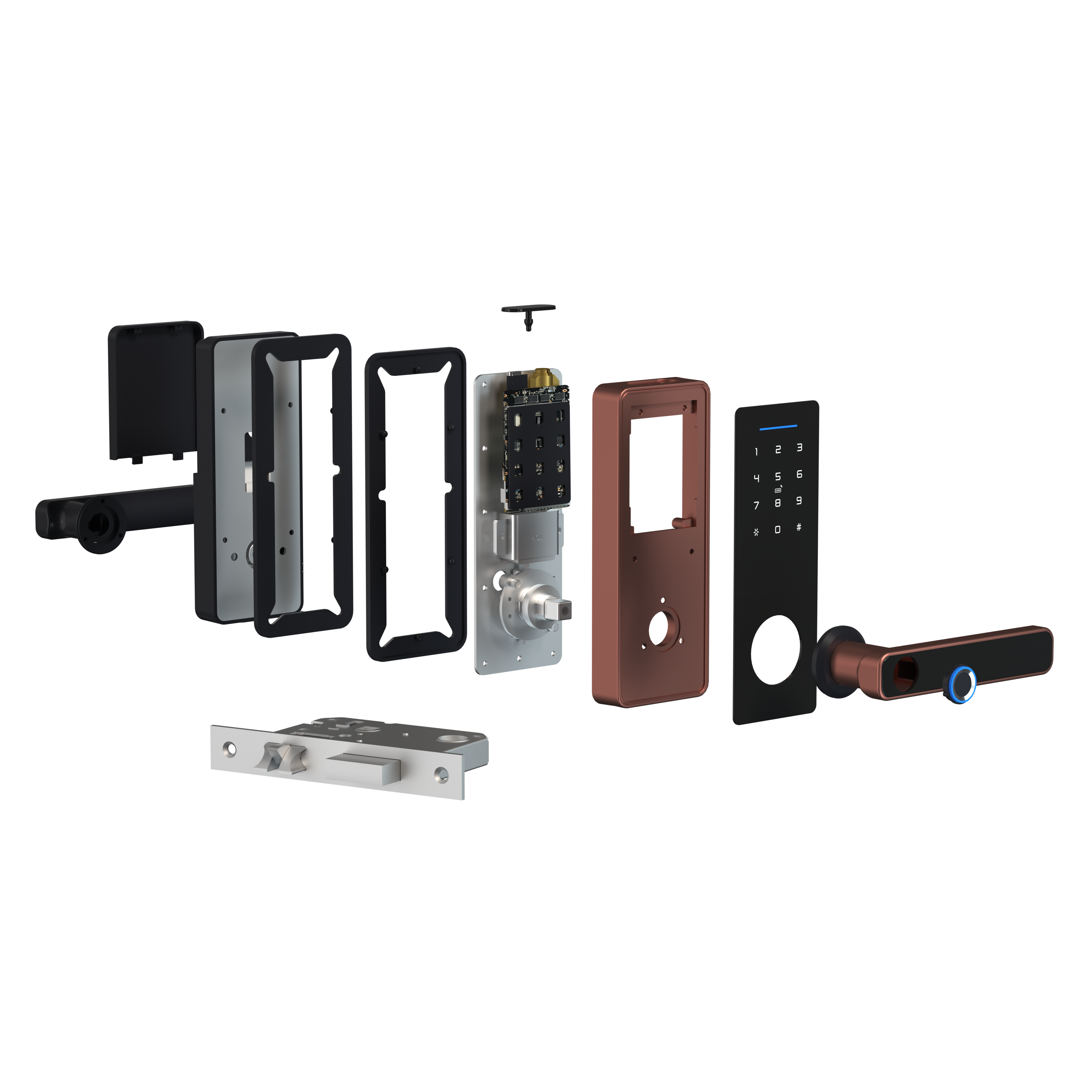 Cheapest good quality Keyless Smart Lock for Front Door Lock with Keypad Fingerprint Biometric Door Lock