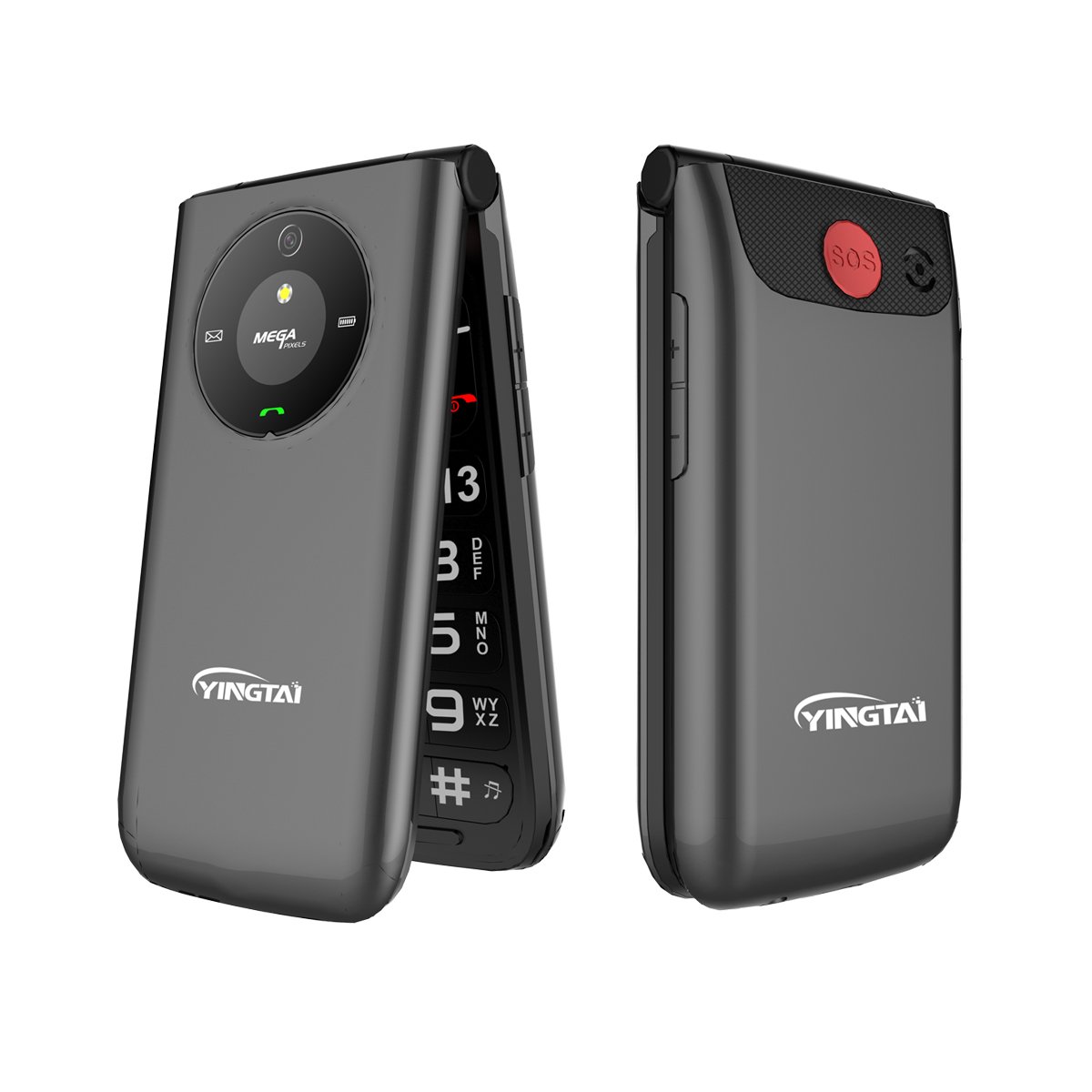 hot selling 2.4 inch big buttons cell phone 4G volte unlocked dual sim flip senior phone for elderly