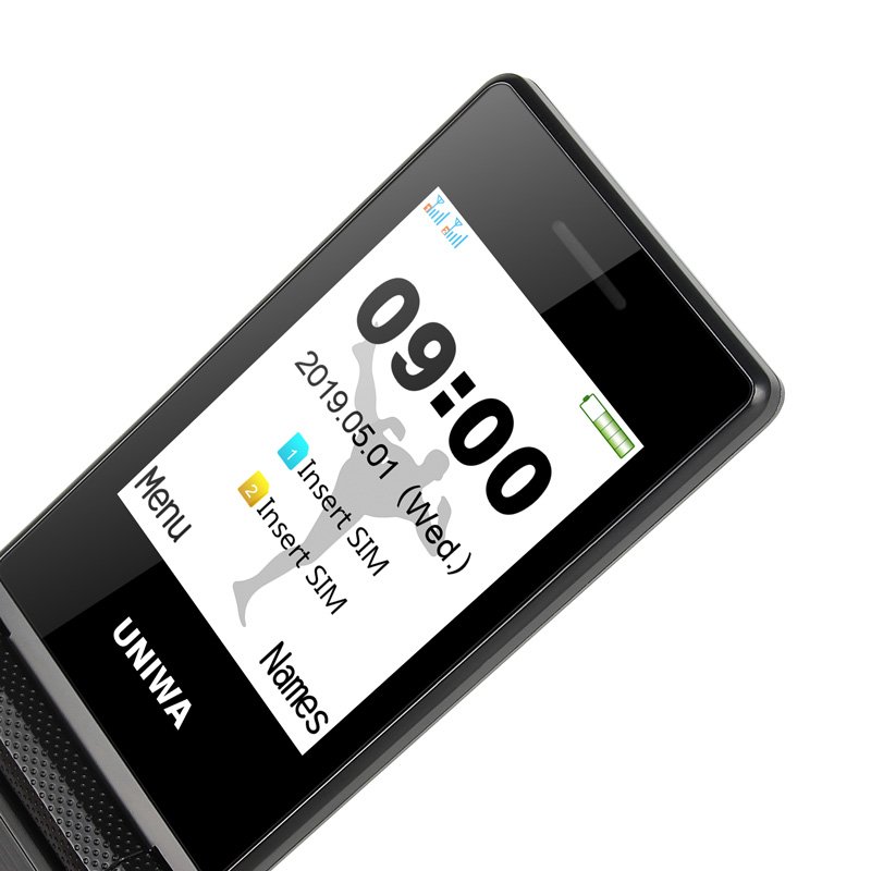 UNIWA X28 2.8/1.77 Inch mobile phones keypad flip Dual Screen SOS Function Big Button Flip Mobile Phone