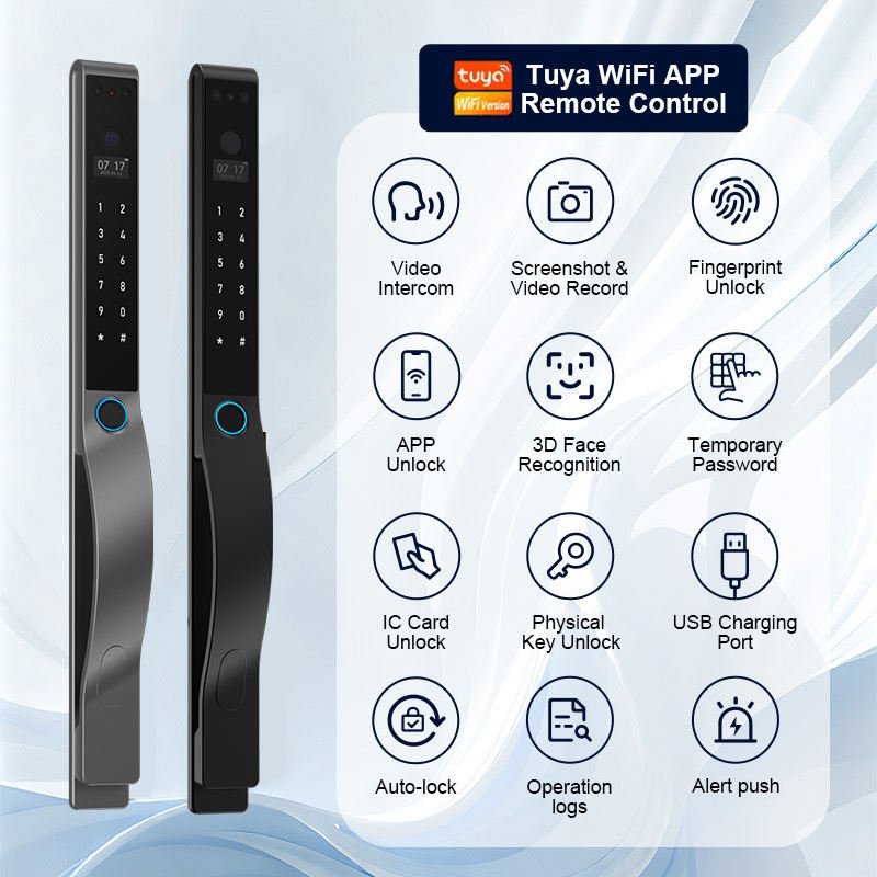 New Peephole Cat Eye Smart Lock Door Keyless Intelligent Digital Smart Wifi Hotel Door Lock System Apartment Tuya Lock