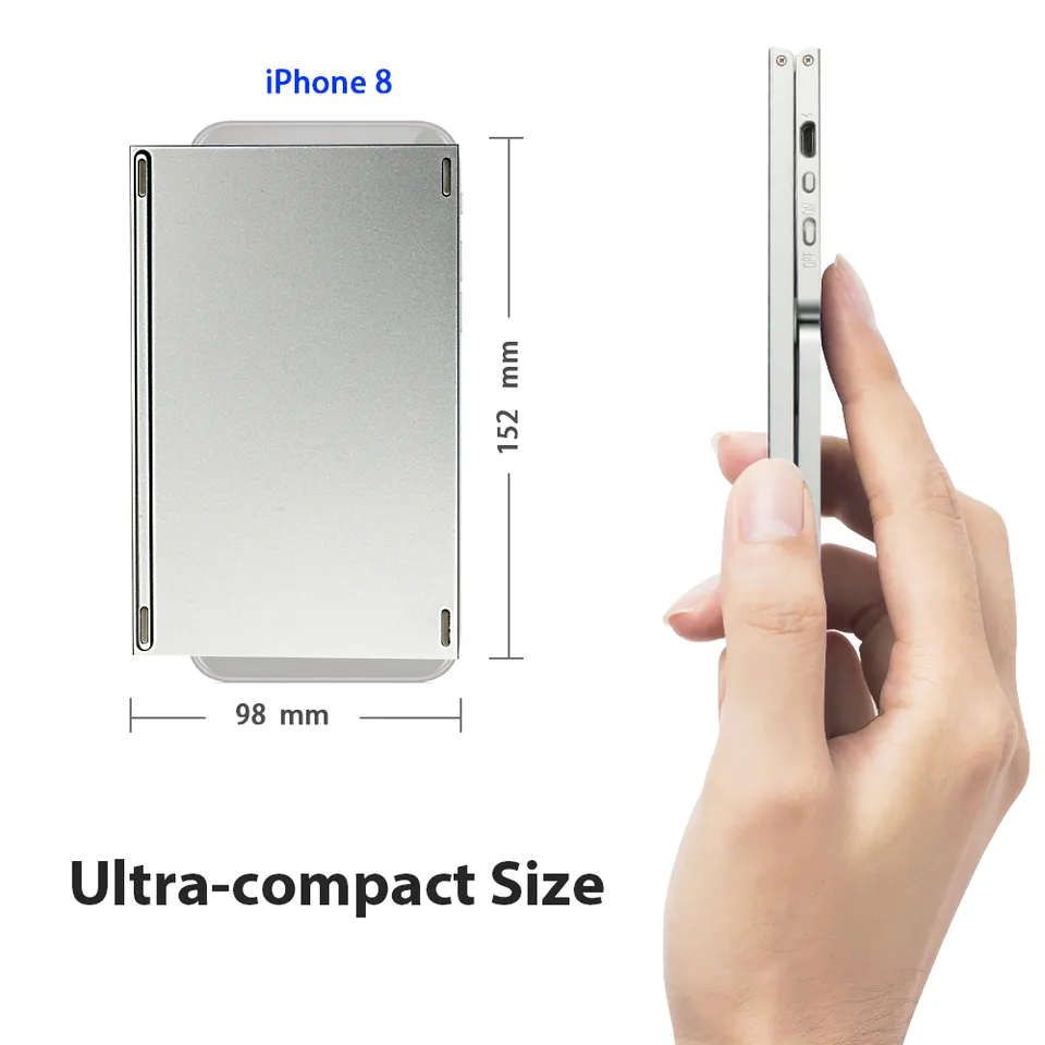 Foldable Bluetooths Keyboard Touchpad Aluminum Ultra Slim Portable Folding Keyboard Rechargeable For IOS IPads Android Window