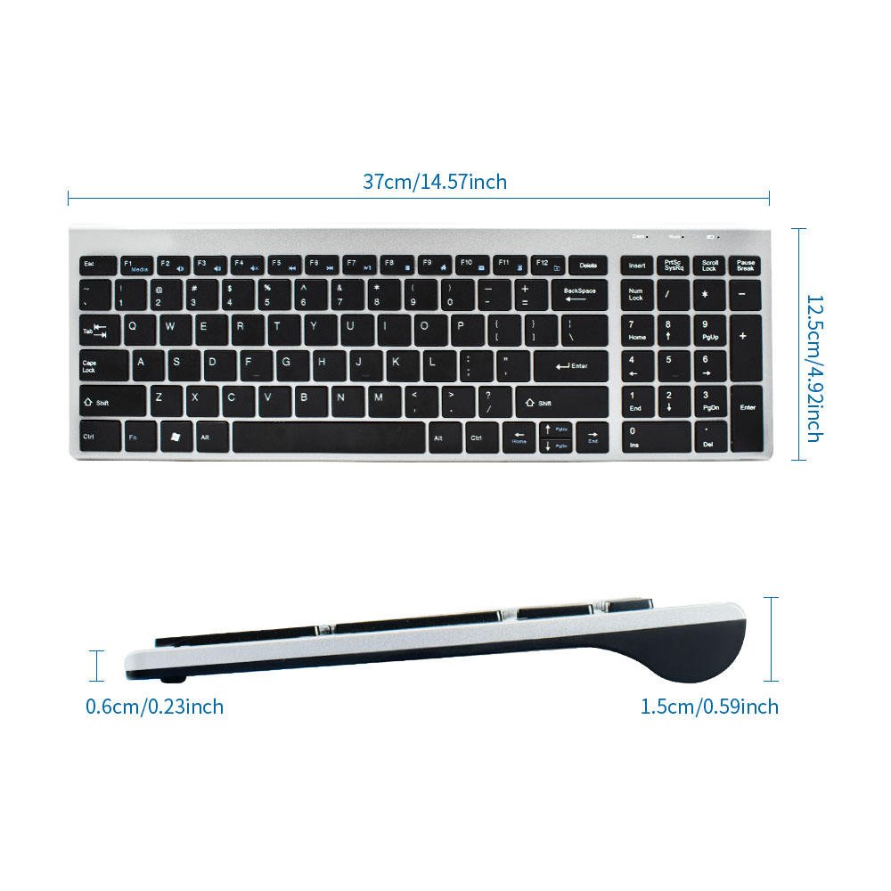 Best Seller Rechargeable 2.4G Wireless Keyboard Portable Mini Wireless Keyboard Rechargeable for PC Laptop Desktop
