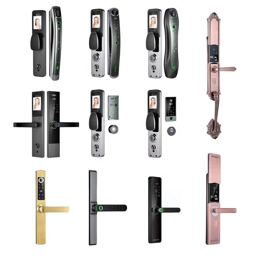 Biometric Fingerprint Safe Password Digital Keypad Epic Smart Main Door Handle Locks with Finger Print for Door