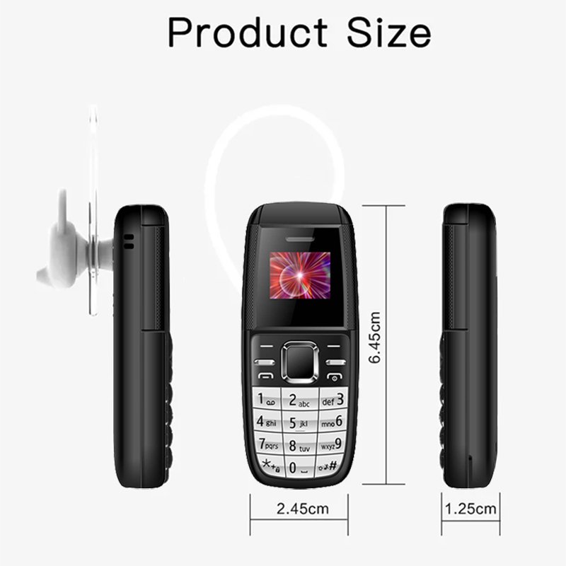 BM200 0.66 inch cheap keypad mobile phone 350 mAh dual SIM card GSM mini phone
