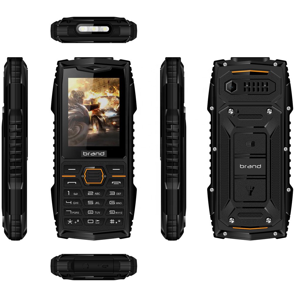 V95 Outdoor Ip68 Rugged Phone 2.4 Inch Waterproof Shockproof Dustproof Keypad Dual Sim 2g Unlocked Feature Mobile Phone