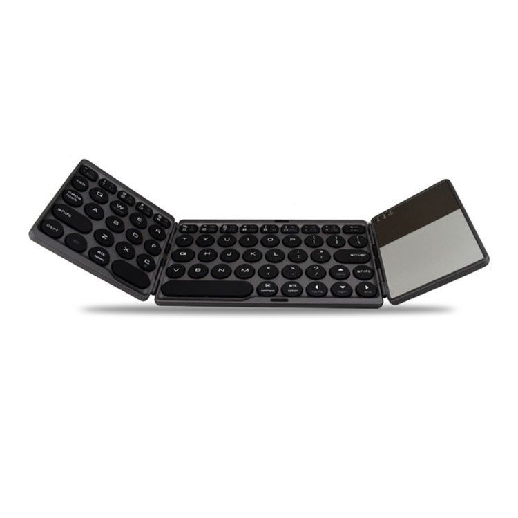 Fold Bluetooth Keyboard round Parts Hatband Tablet Keyboard Three-System Universal Touch Keyboard Cross-Border New Arrival