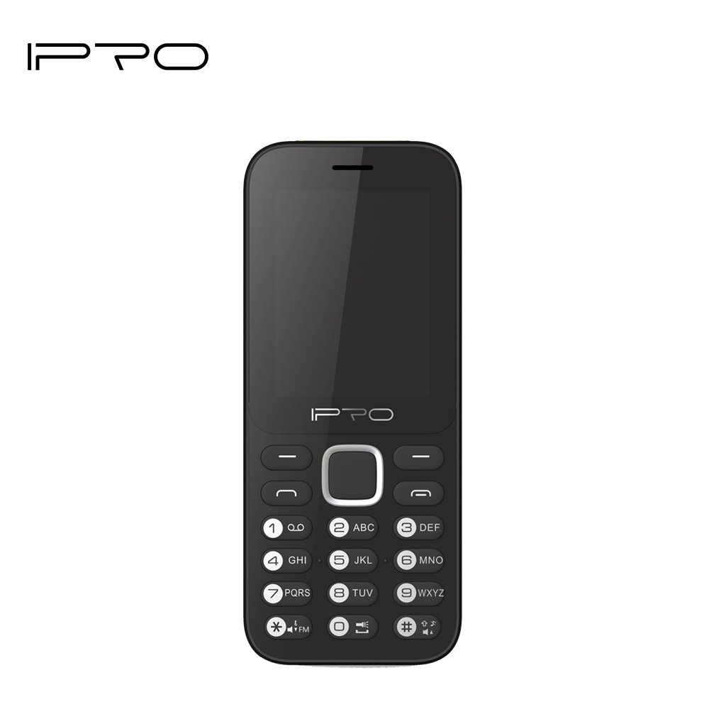 New 2500mAh large battery flashlight 2G feature phone dual SIM card GSM dial keypad old age mobile phone
