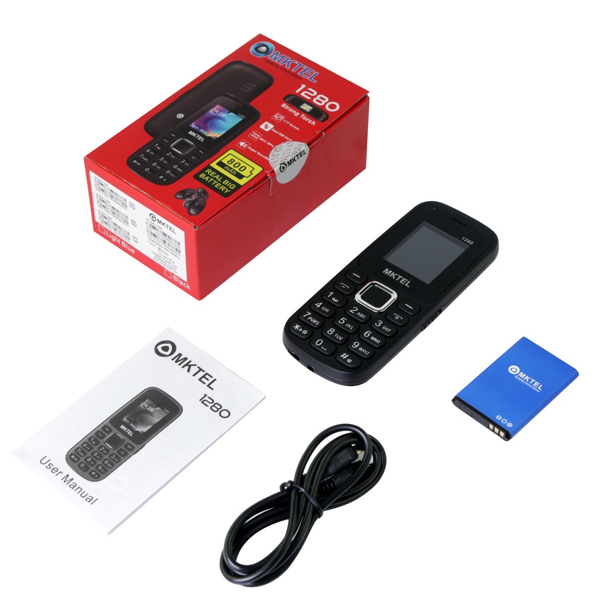 small phone 2G with basic dual SIM card 1.77-inch LCD cellular mobile color screen straight board durable and cell phone