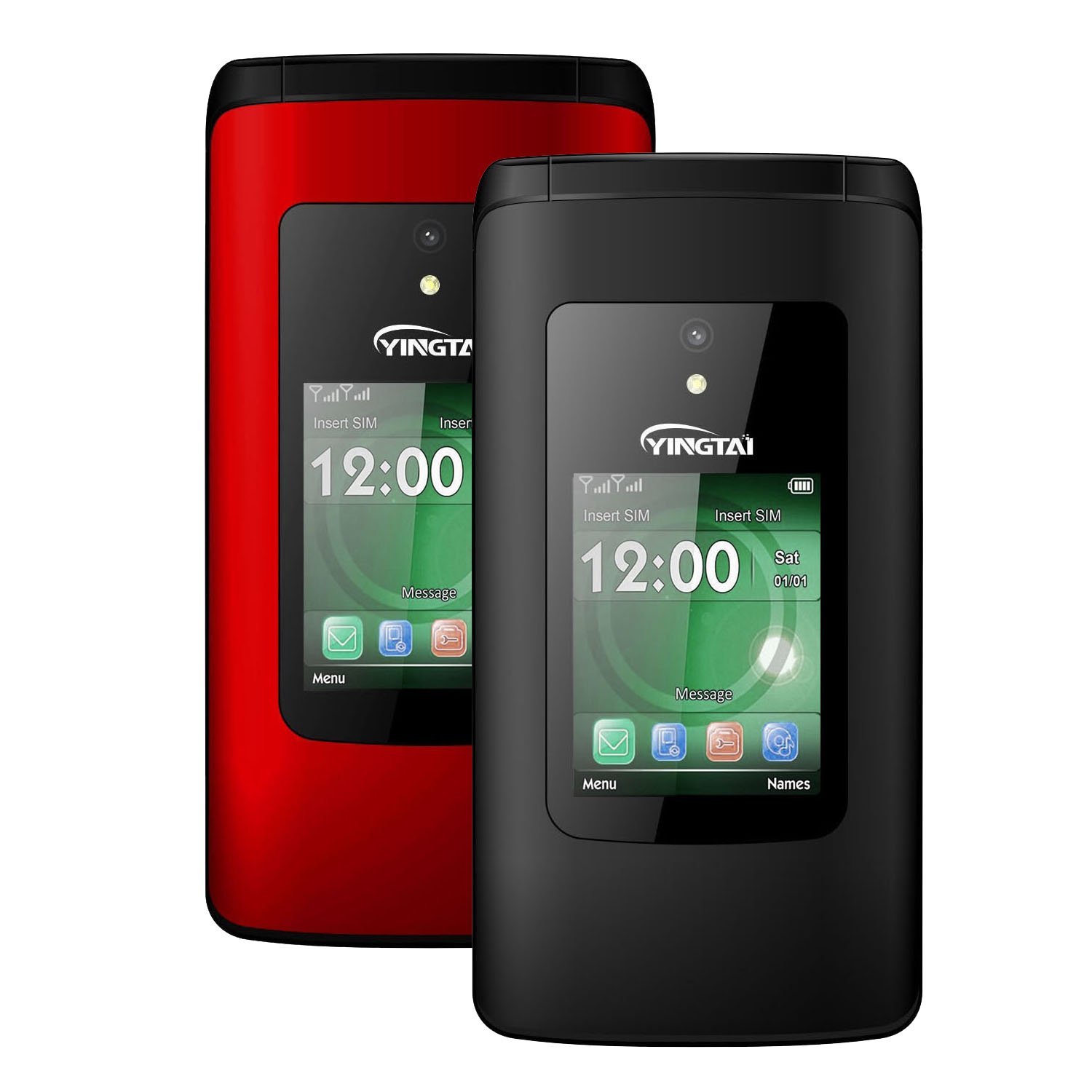 YING TAI Unlocked Gsm Quad Band Flip Feature Dual Sim Mobile Phone With 2.4 Inch Screen