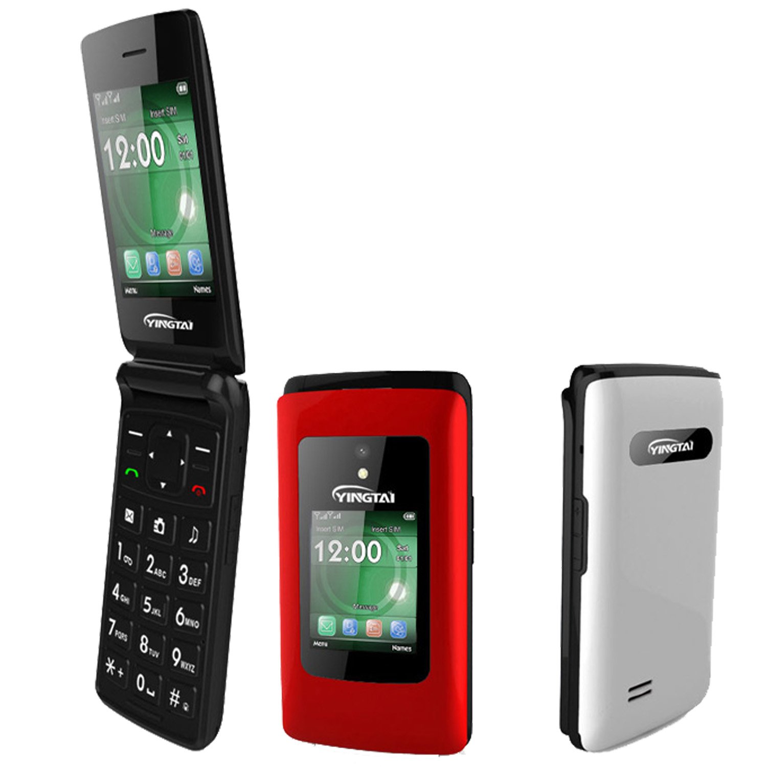 YING TAI Unlocked Gsm Quad Band Flip Feature Dual Sim Mobile Phone With 2.4 Inch Screen