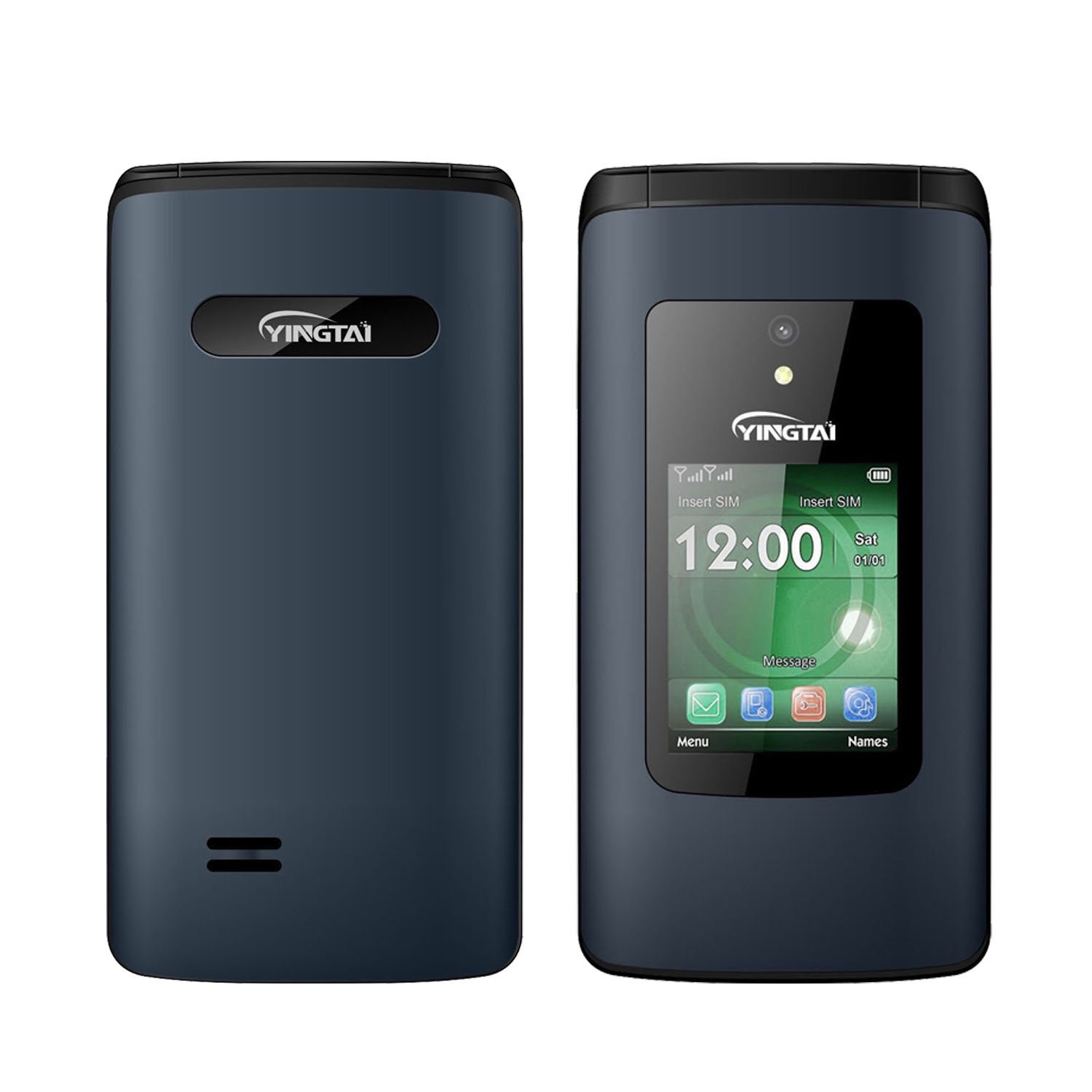 YING TAI Unlocked Gsm Quad Band Flip Feature Dual Sim Mobile Phone With 2.4 Inch Screen