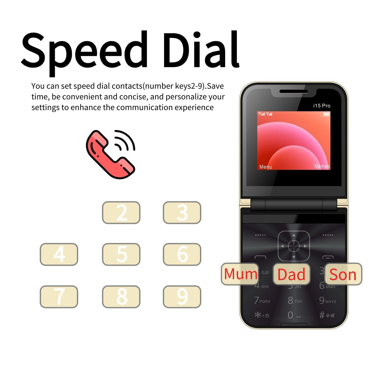 Cross border hot selling lightweight dual screen flip top elderly phone Bluetooth dial-up student backup functioncard wholesale