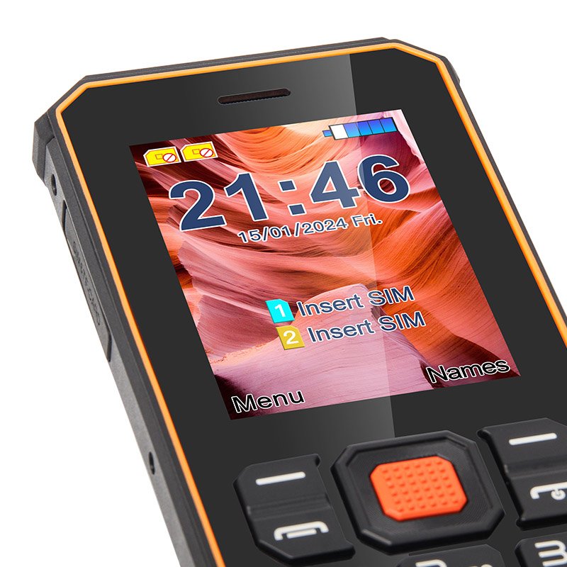 2.4 Inch IP68 Real Rugged Waterproof Shockproof Keypad Phone