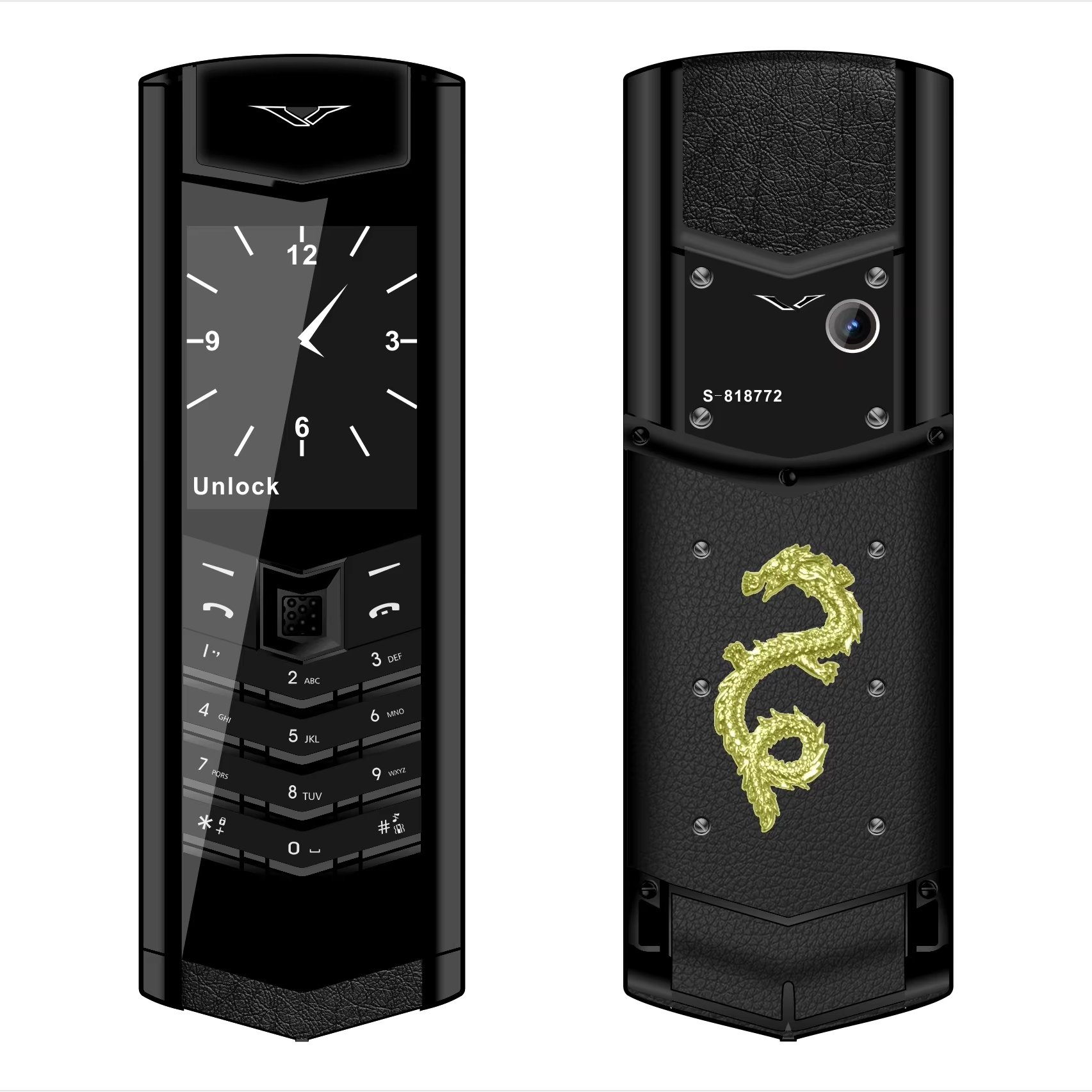 Hot sale unlocked luxury vertue gold Mini phone K8+dragon dialer keypad cell phone elderly mobile phone
