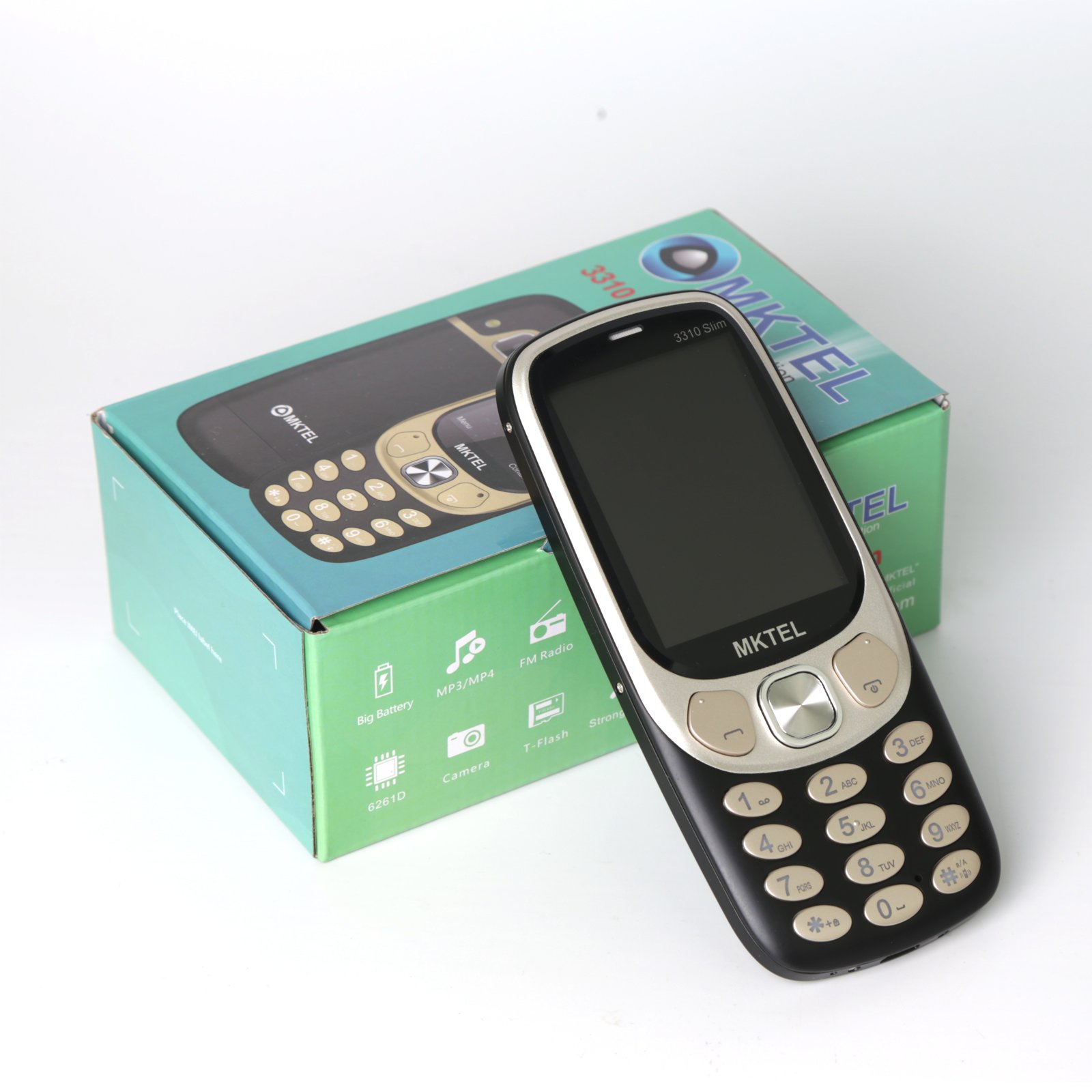 Original Quality Metal housing keypad bar phone 2.4inch 2G GSM Dual SIM Mobile Phone similar design for Nokia 3310 cellphone