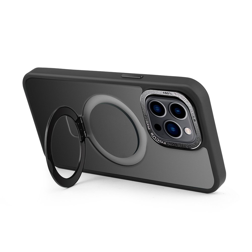 New design For iPhone 16 Pro Max Case with Magnetic Invisible Stand Drop Protection Shockproof Slim Translucent Matte Phone Case