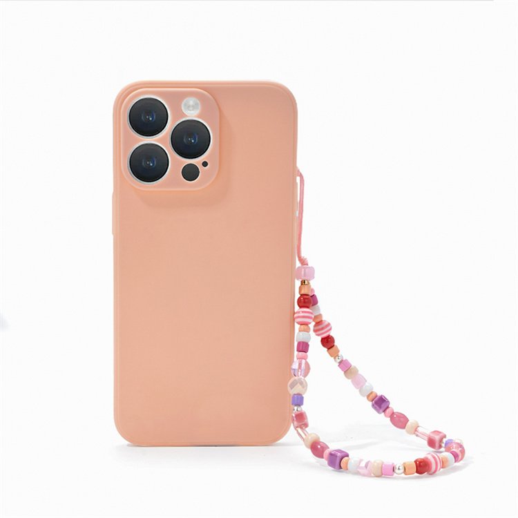 Wholesale Rainbow Phone Charm Crystal Glass Beads Mobile Phone Straps Women Wristlet String Keychain