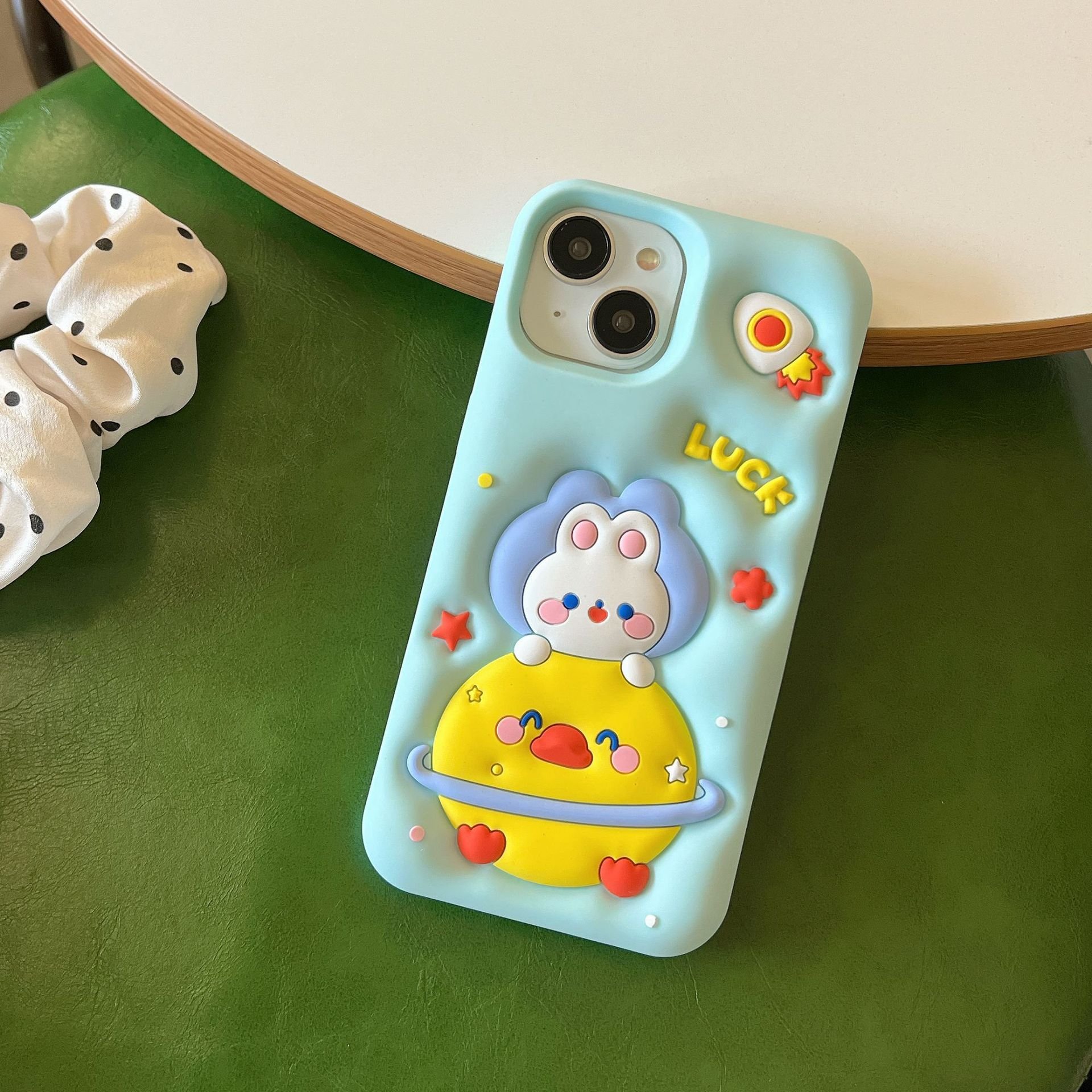 Cartoon Three-dimensional Silicone Expansion Space Rabbit Suitable For Iphone 11 12 13 15 14 Pro Max Phone Back Cover Protective