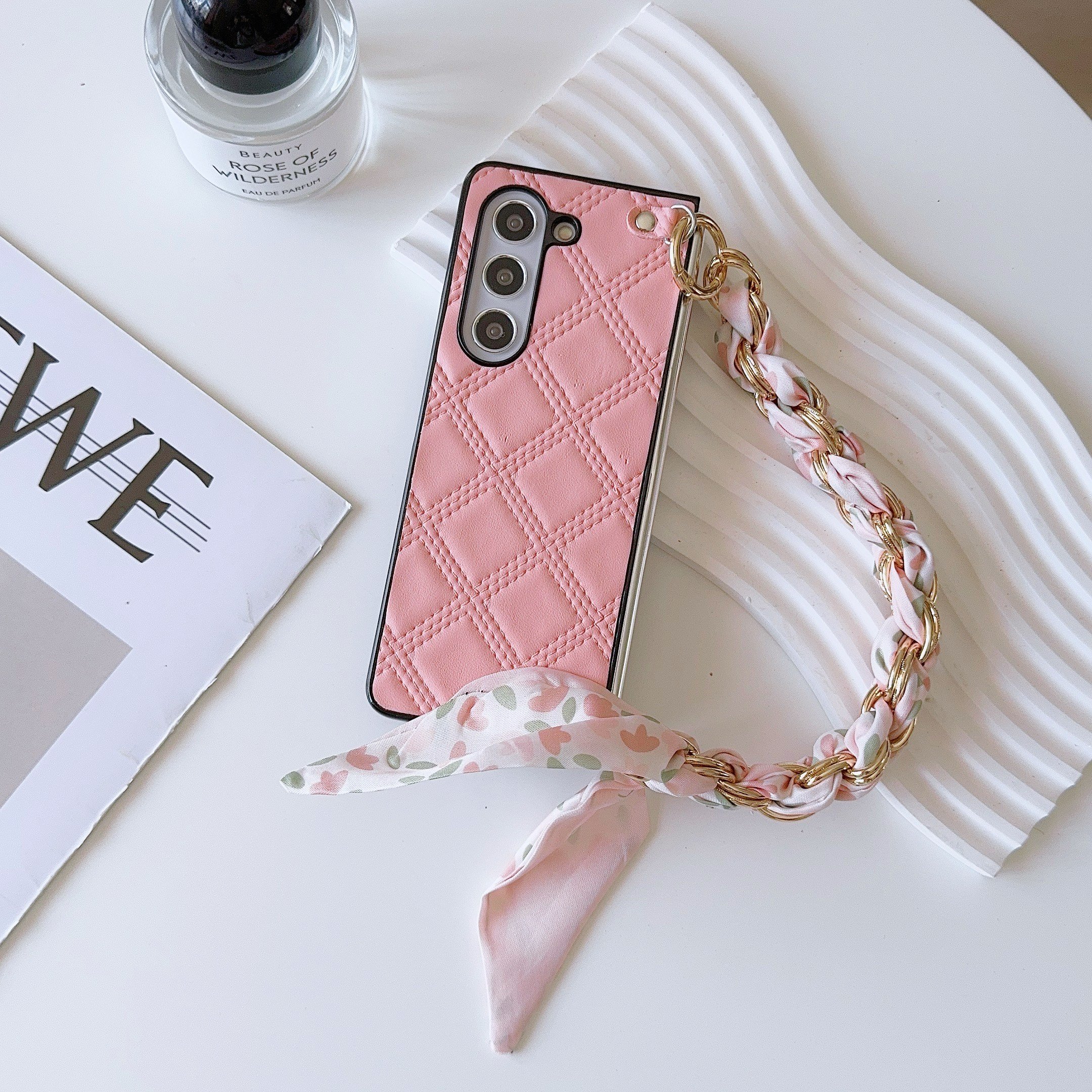 Hot Selling High-End Leather Phone Case Lanyard Scarf Bracelet Compatible For Samsung Galaxy Z Fold 6 vivo XFold Xiaomi Fold 2 3
