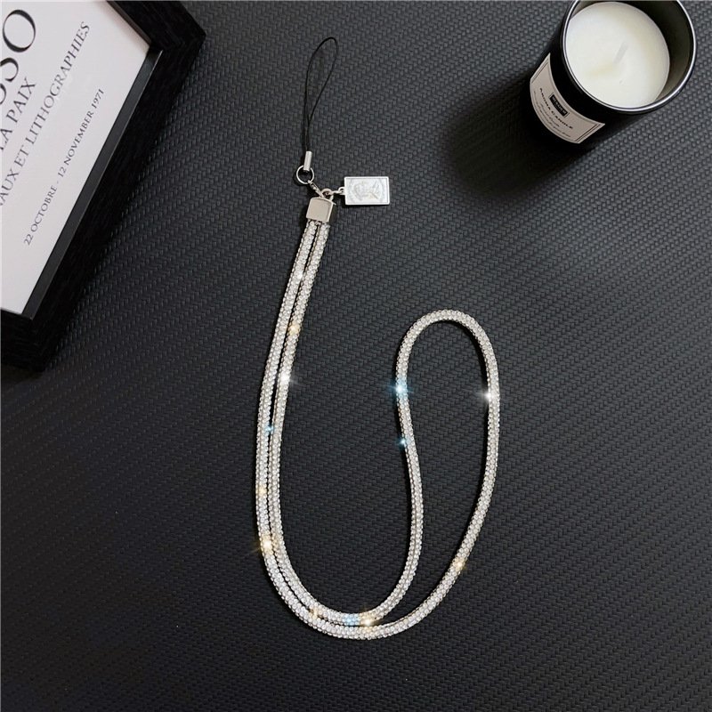 Newest Neck Hanging Long Lanyard Diamond Hanging Cord Mobile Phone Chain Nylon Anti-lost Cell Phone Strap Phone Case DIY