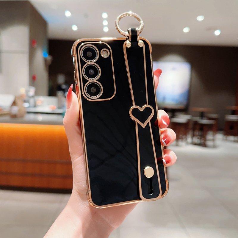 For Samsung S23 Top Quality Shockproof Protective Case with Love Heart Hand Strap
