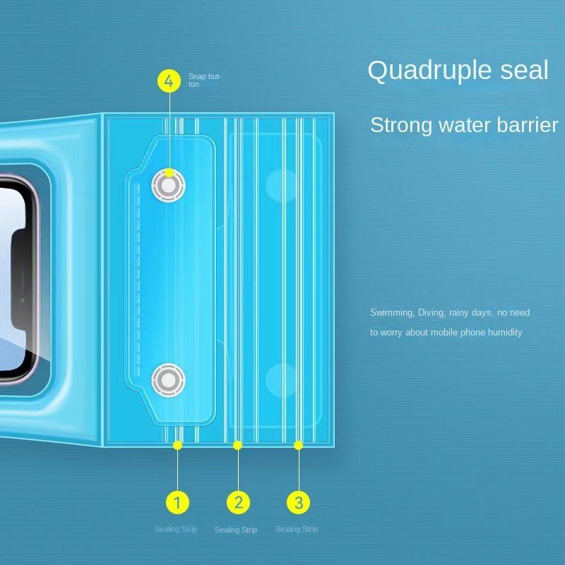 Wholesale Strong sealing and transparent Waterproof Mobile Phone Bags For Iphone For Samsung ,Water Adventure phone case