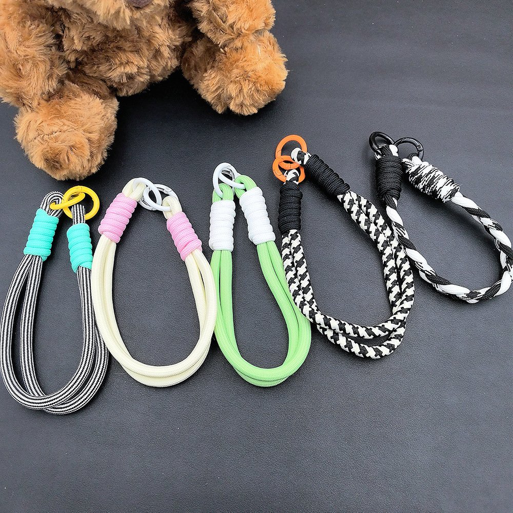 Factory Wholesale Colorful DIY Braided Phone Lanyard, Wrist Strap, Anti-Lost Keychain Lanyard for Phone, Car Keys, Camera Strap