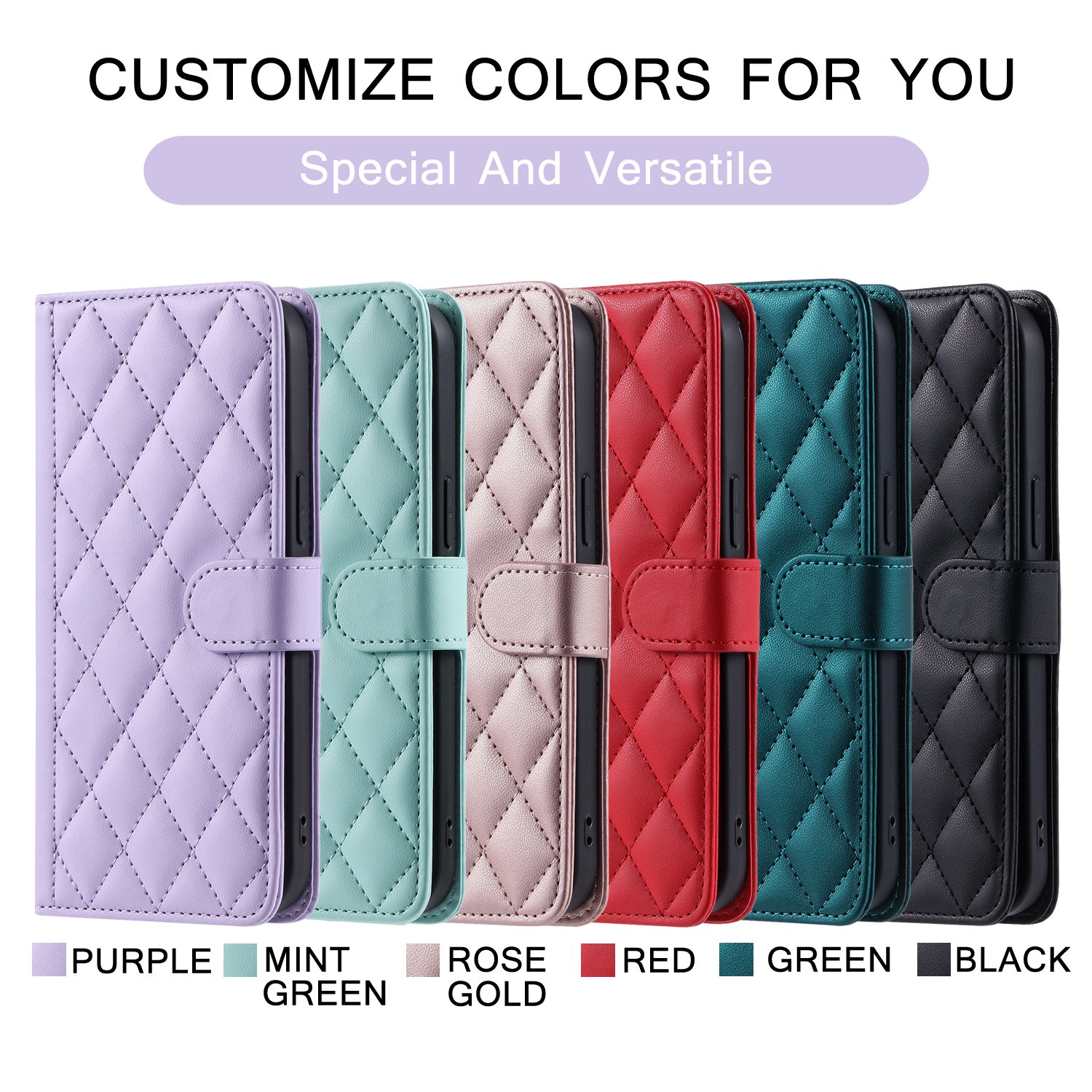 for iphone 16 15 14 13 12 11 case Card Holder Wristlet Flip Wallet leather fold Shockproof Lanyard mobile phone case