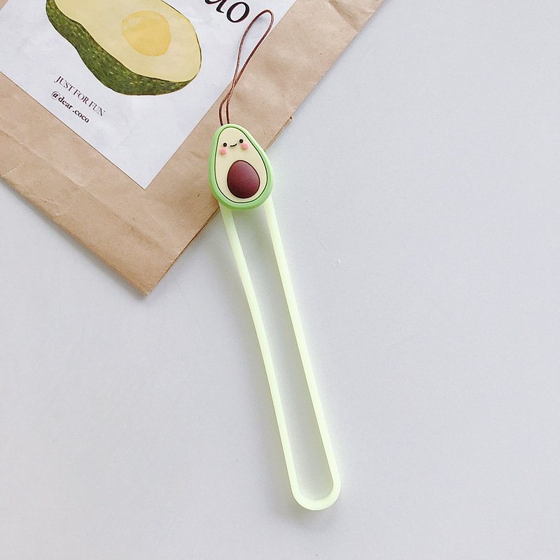 Cute Flower Fruit Colored Soft Silicone Smart Phone Strap Universal Mobile Phone Wristband Cartoon Cell Phone Lanyard