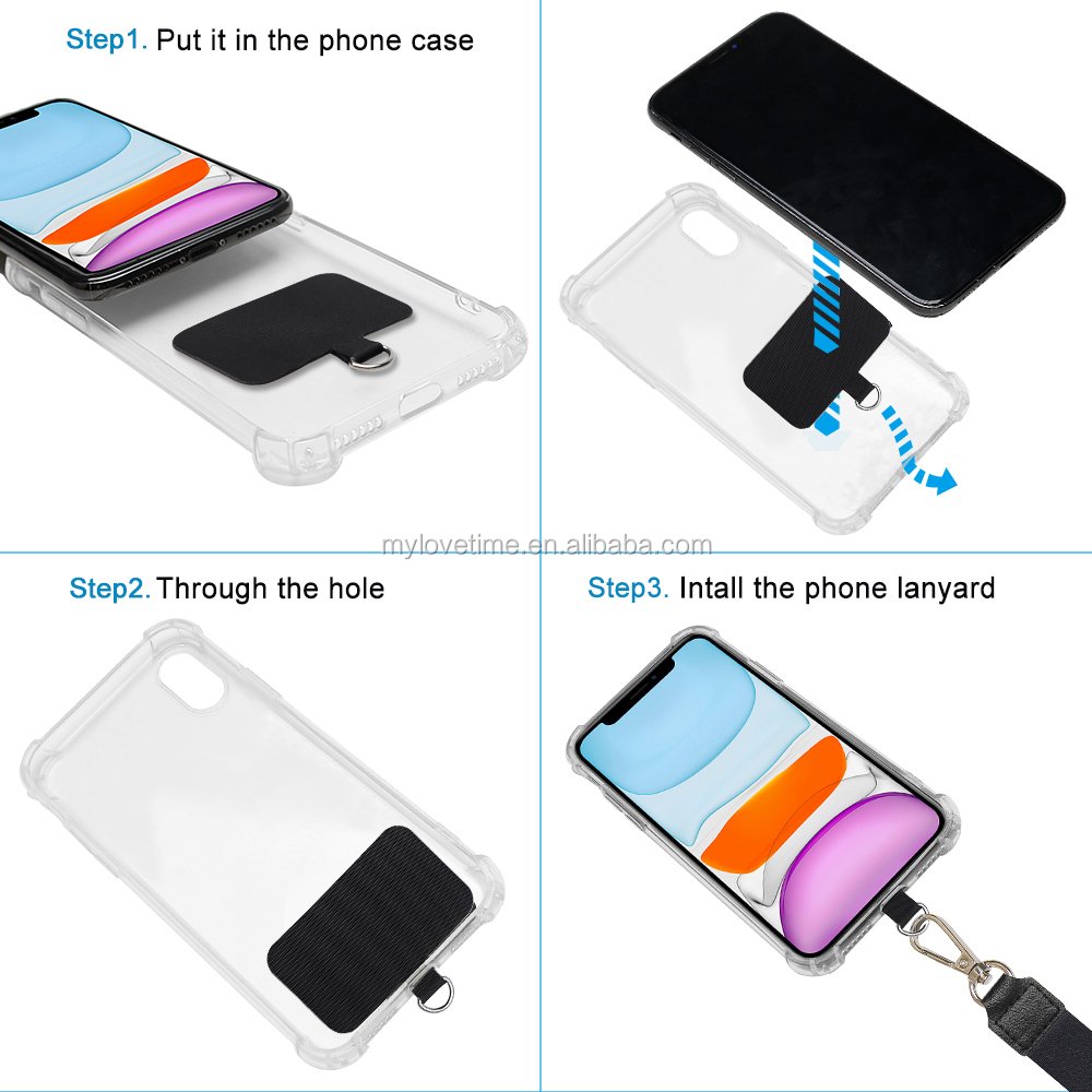 Fashion string lanyard connect card tab detachable strap hand wrist lasso phone neck lanyard for iphone 15