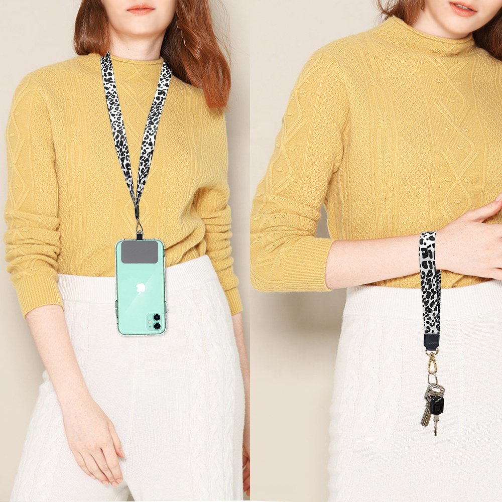 Fashion string lanyard connect card tab detachable strap hand wrist lasso phone neck lanyard for iphone 15