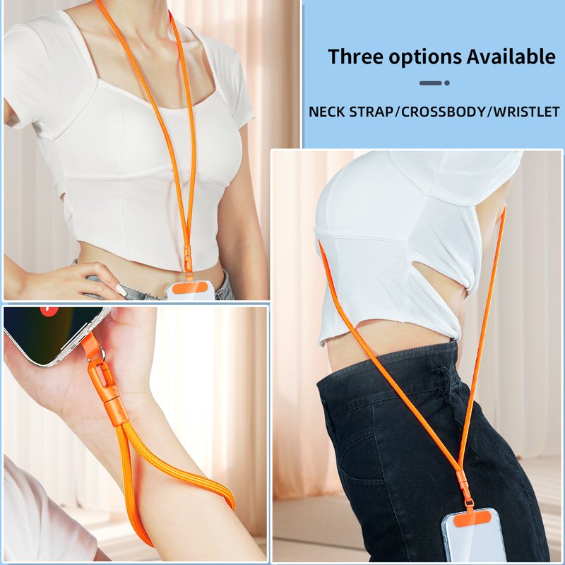 Universal Cute Design Polyester Rope Wrist Strap Fashionable Short Mobile Phone Lanyard Keychain Tether Patch Cell Accessories